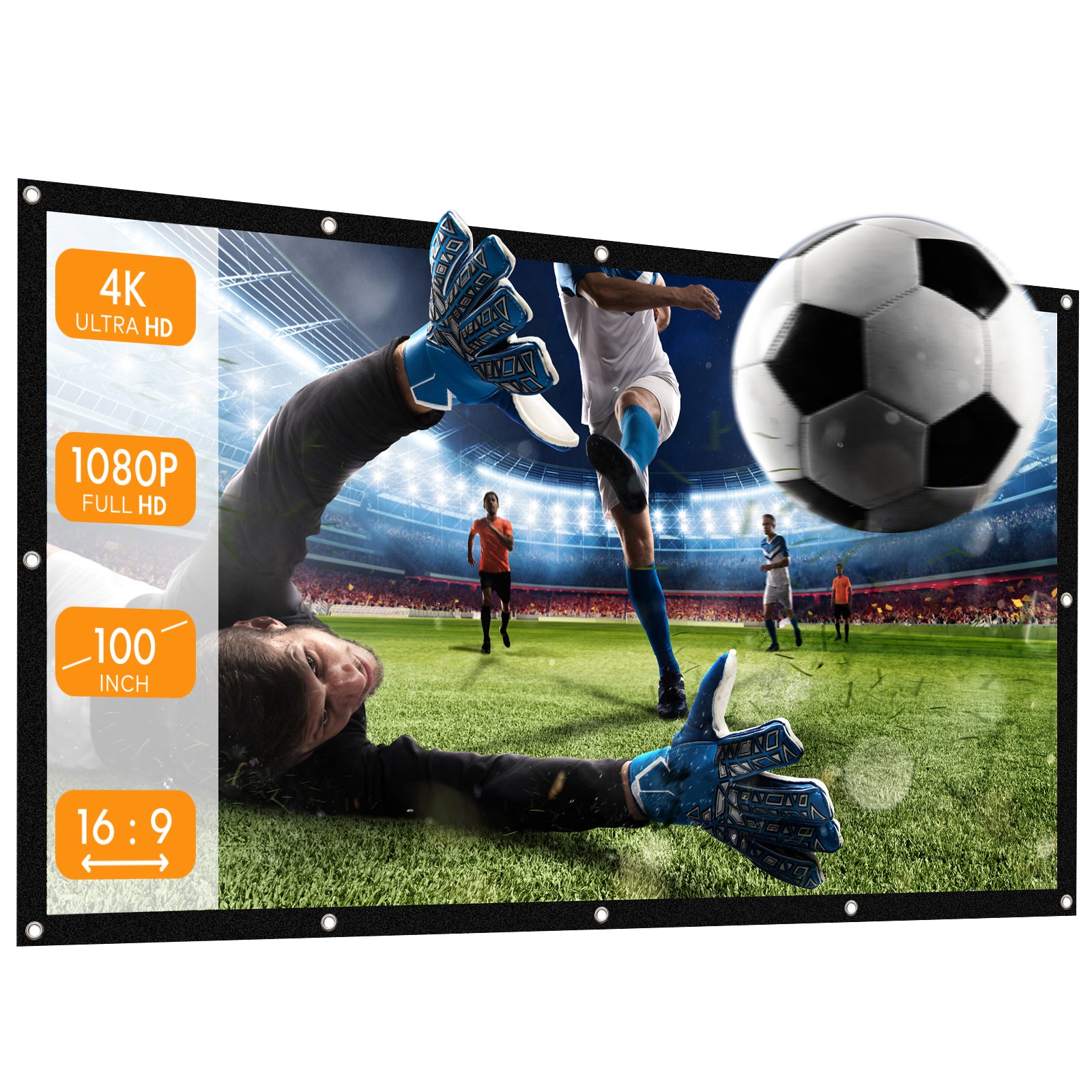 APEMAN PS100 inch HD Portable Projector Screen